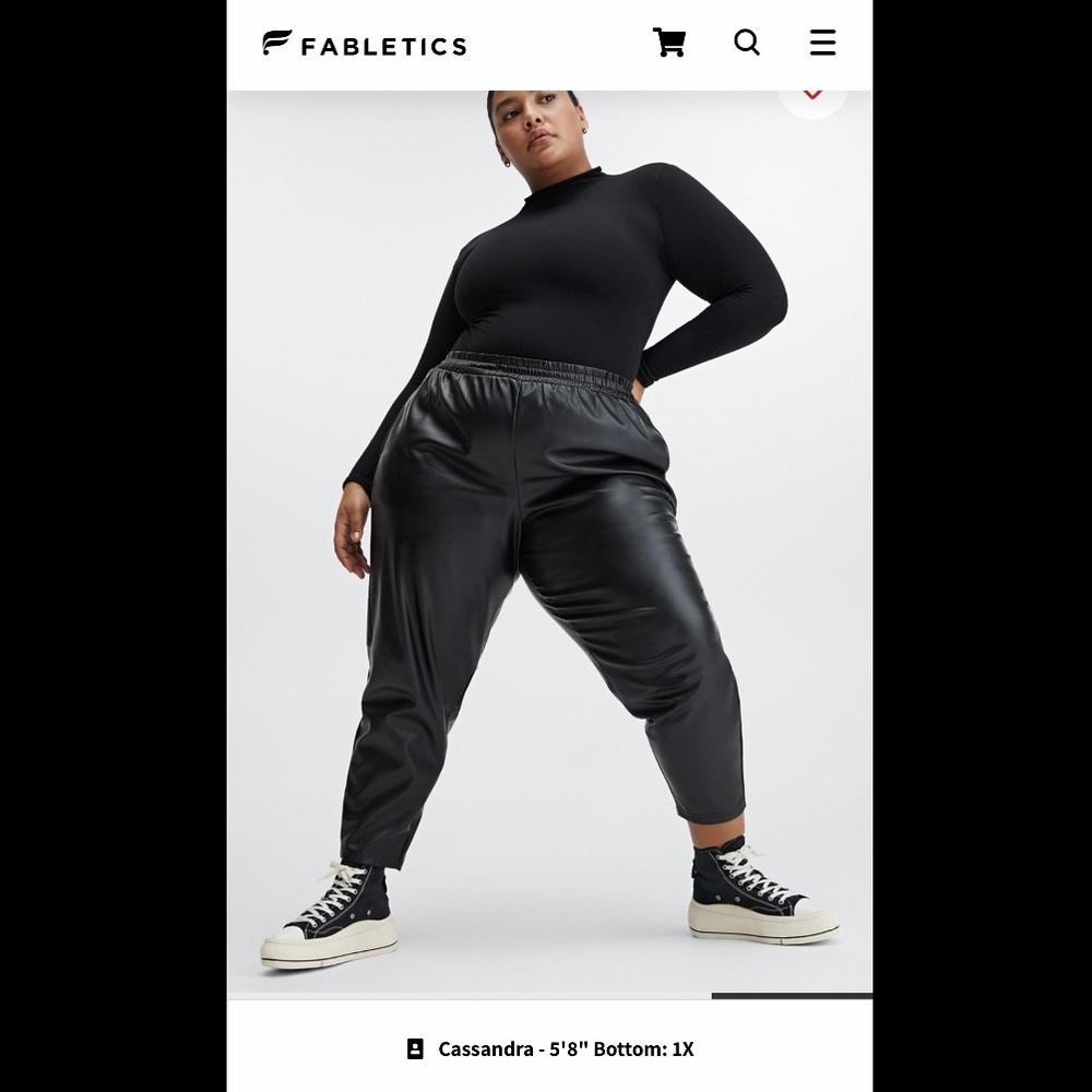 Fabletics High-Waisted Vegan Leather Pants
